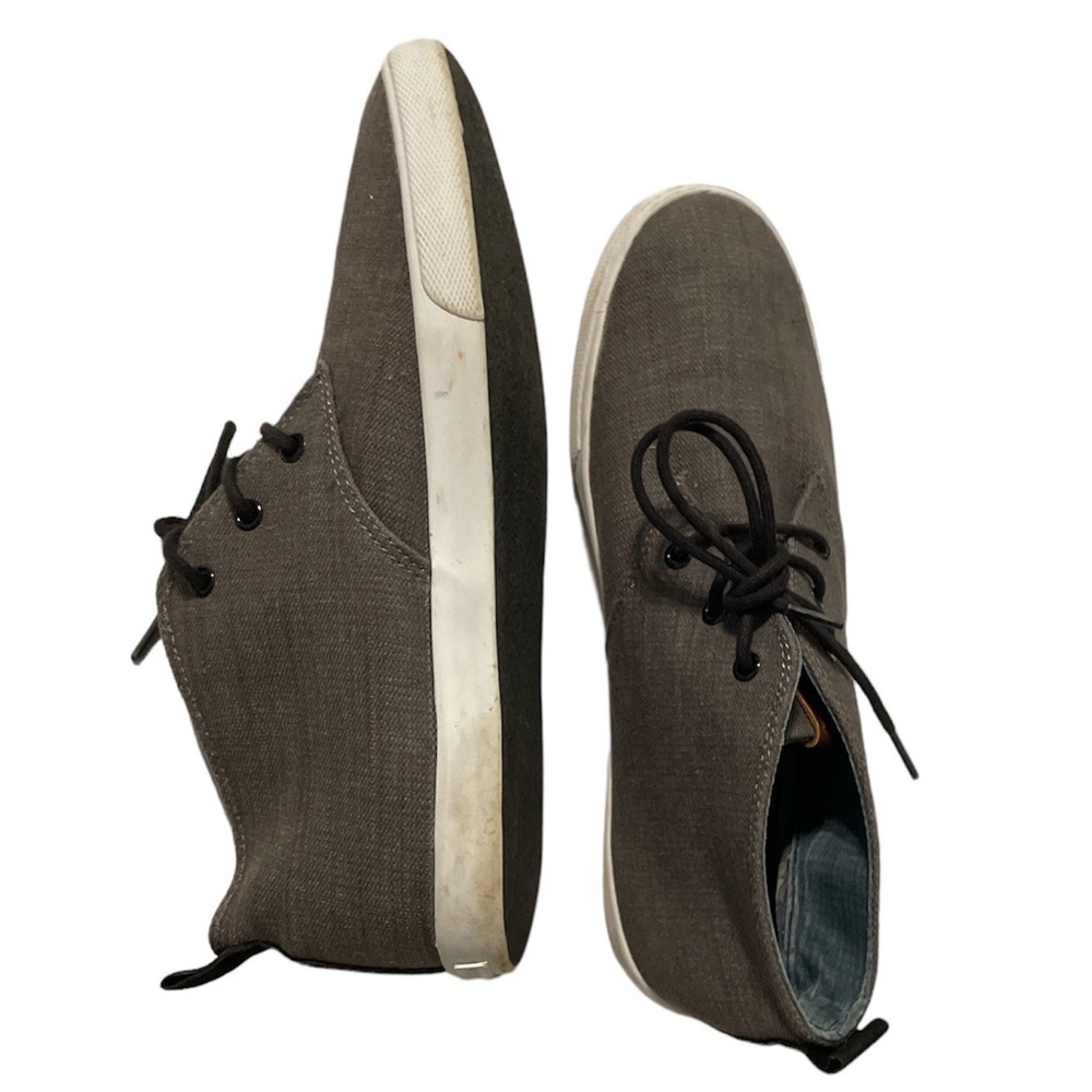 Ben Sherman Men's Canvas High Top Gray Lace Shoes Size 11.5
